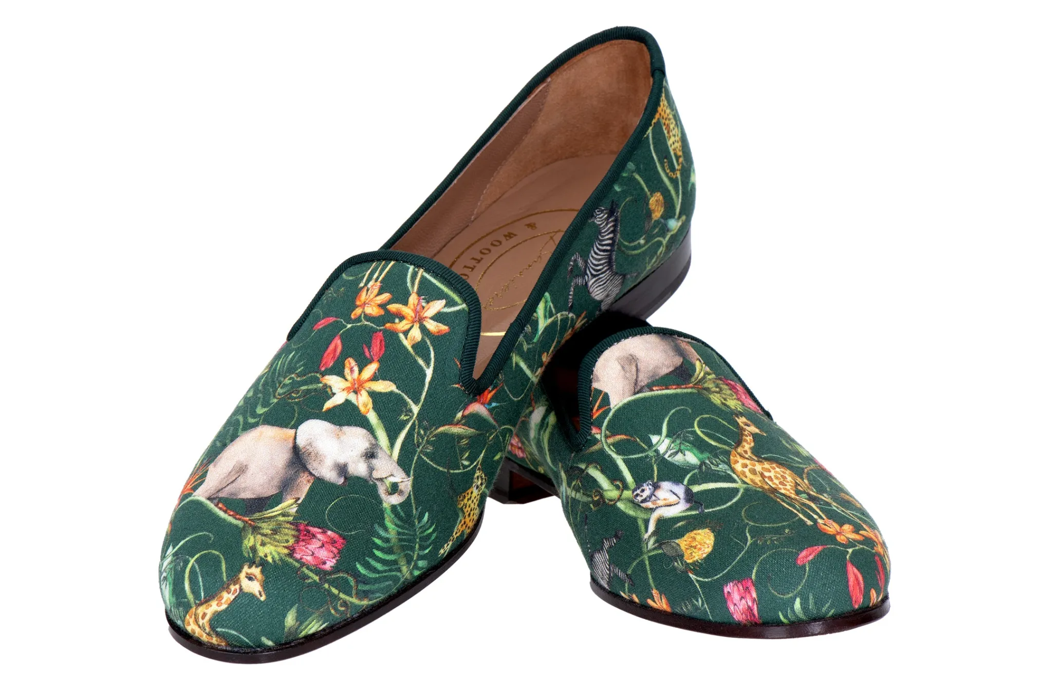 Africa Emerald Silk Slipper (Narrow)