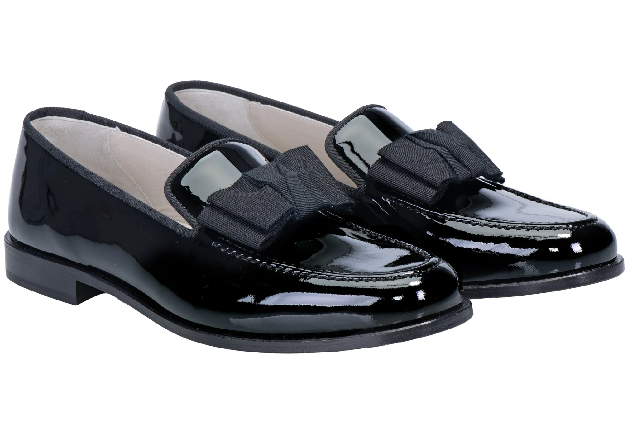 Black Bow Patent Leather Venetian (Men)