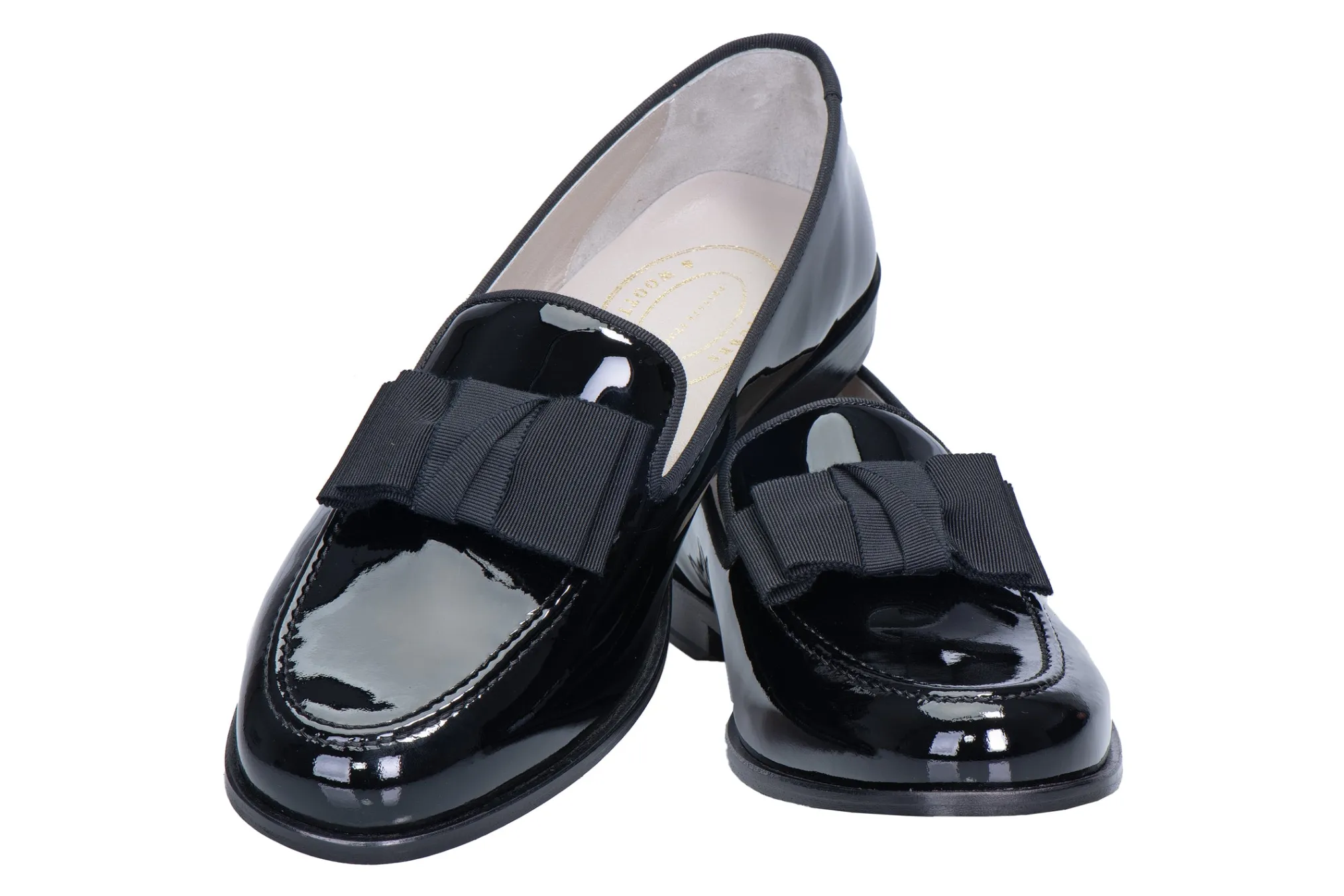 Black Bow Patent Leather Venetian (Men)