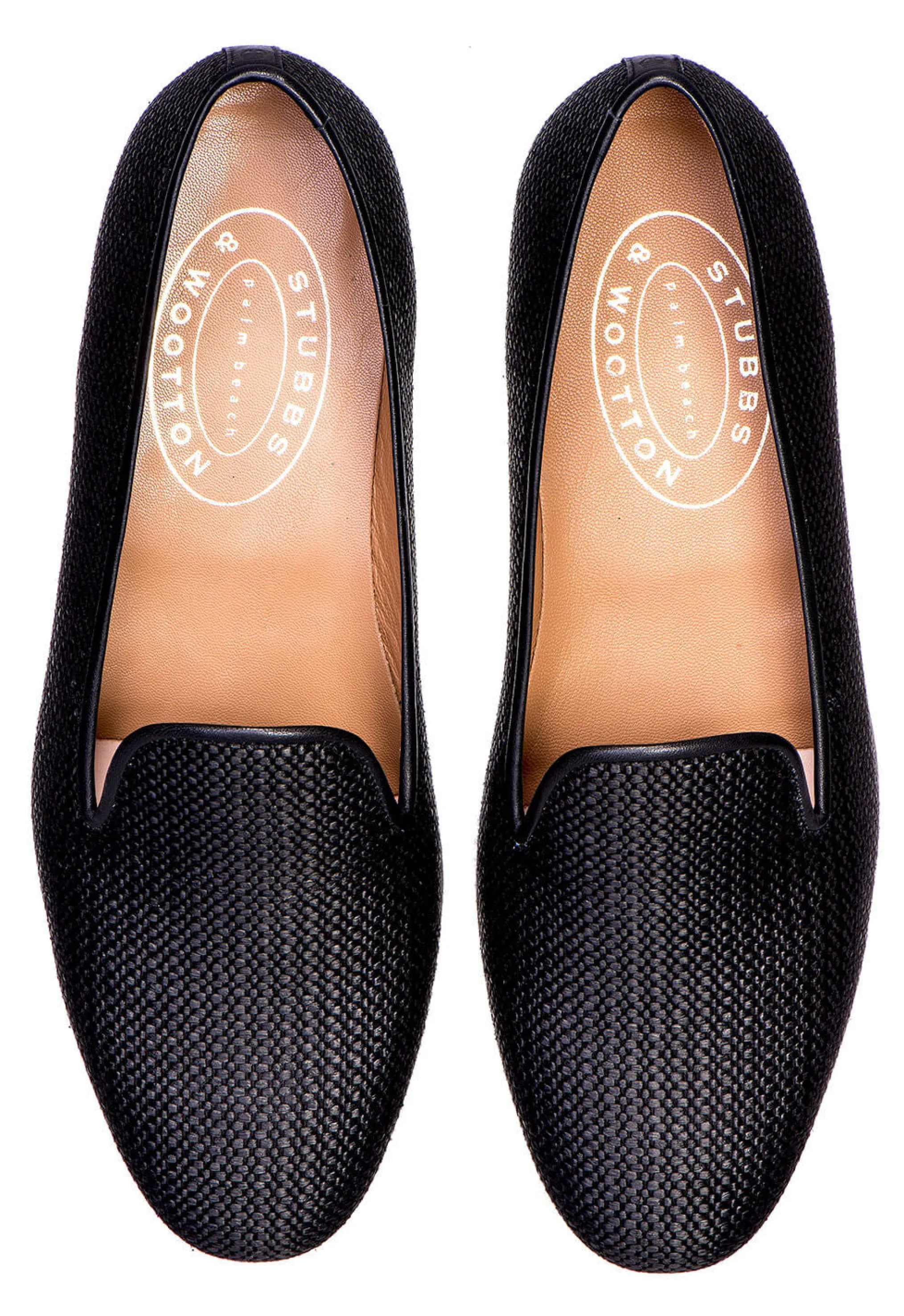 Black Raffia Slipper (Narrow)