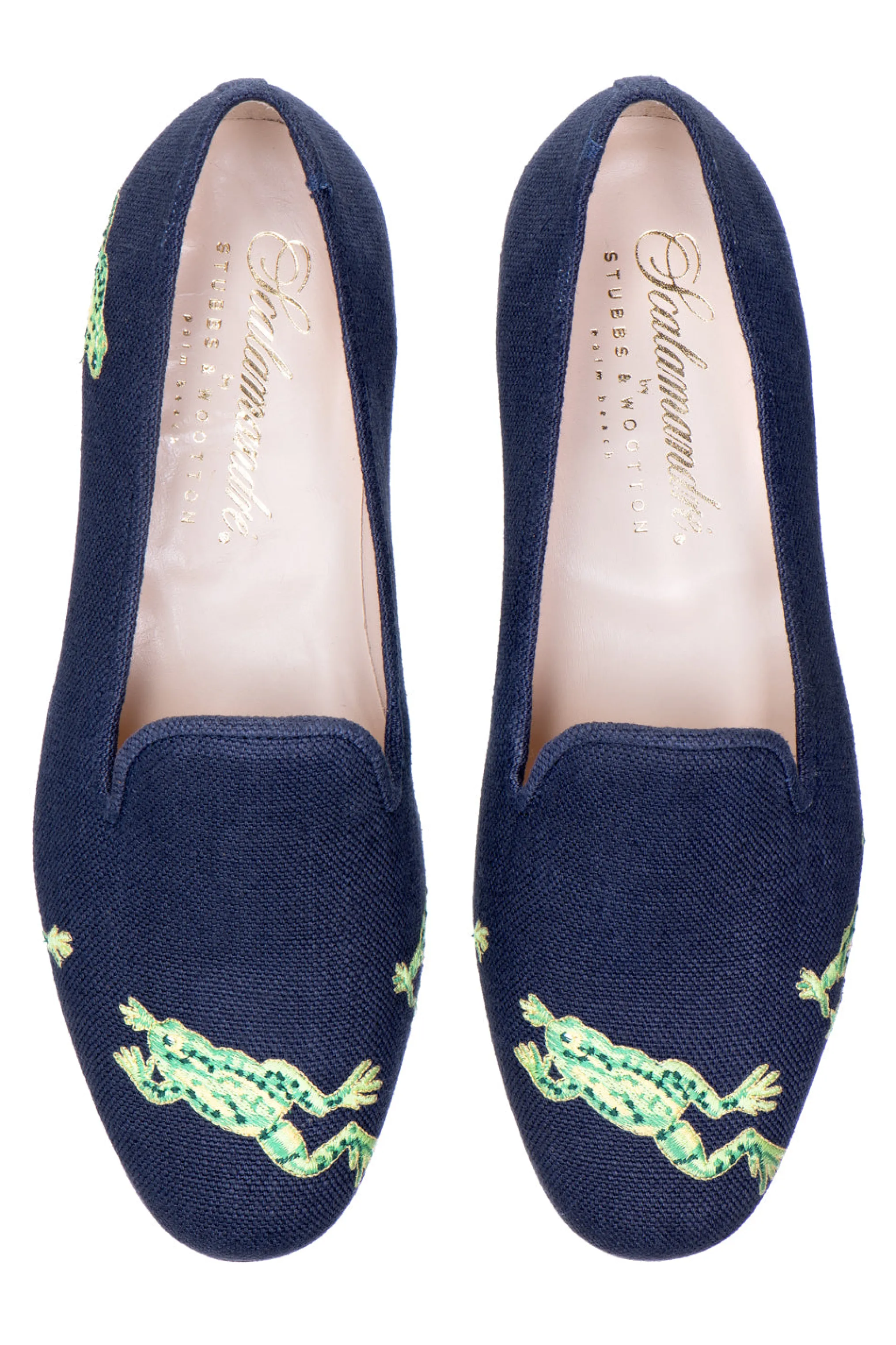 Calabasas Navy Linen Slipper (Women)