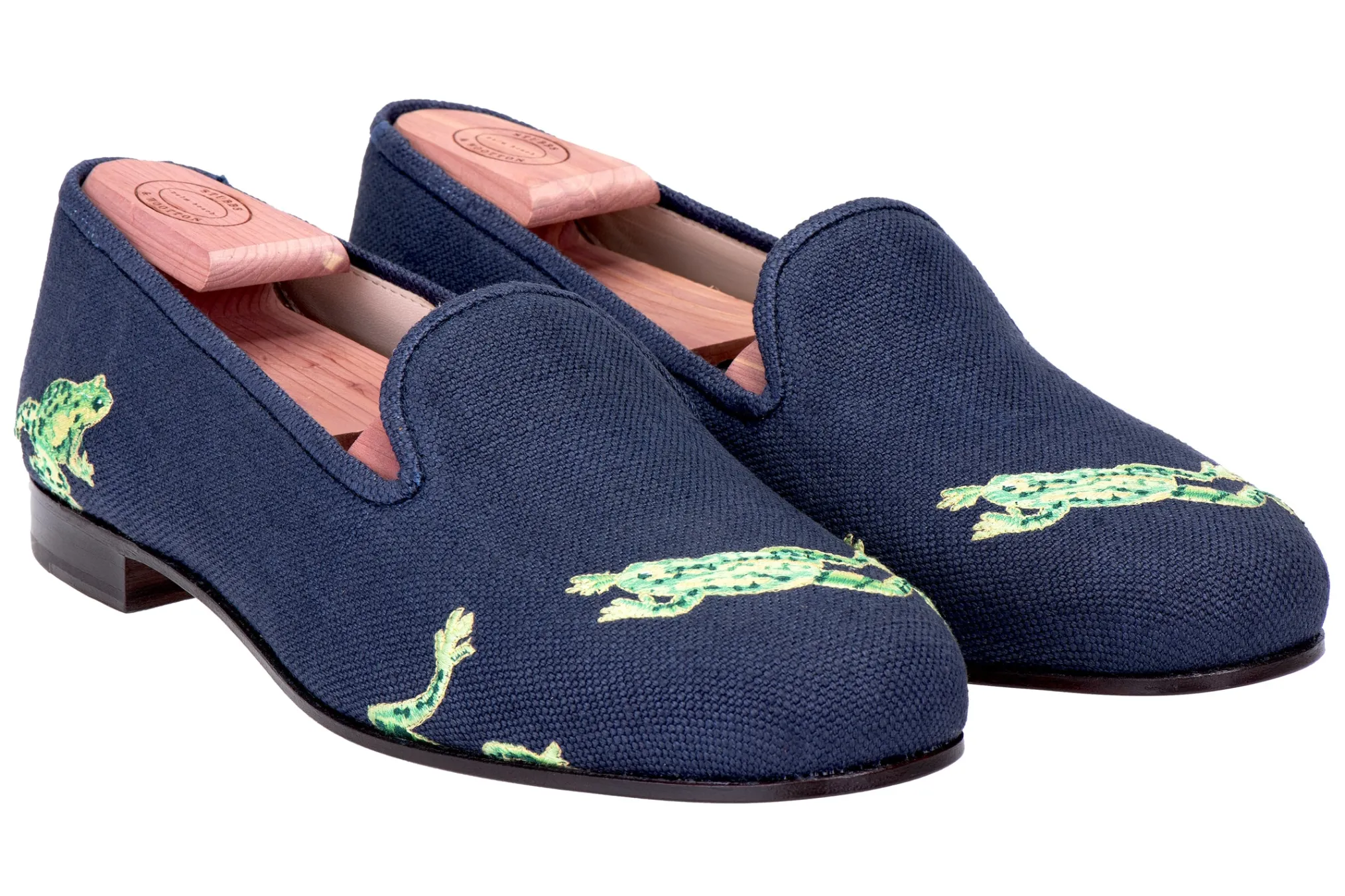 Calabasas Navy Linen Slipper (Women)