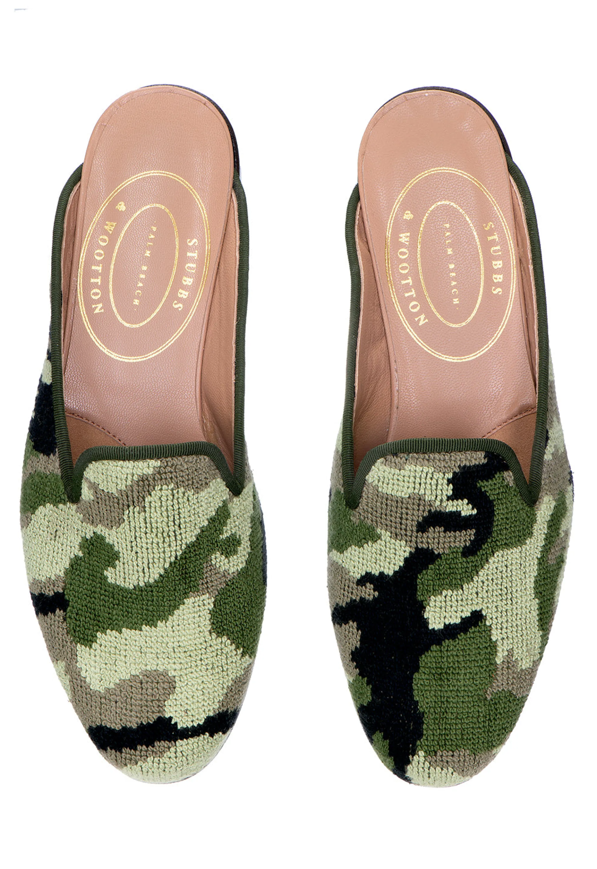 Camo Green Needlepoint Mule (Women)