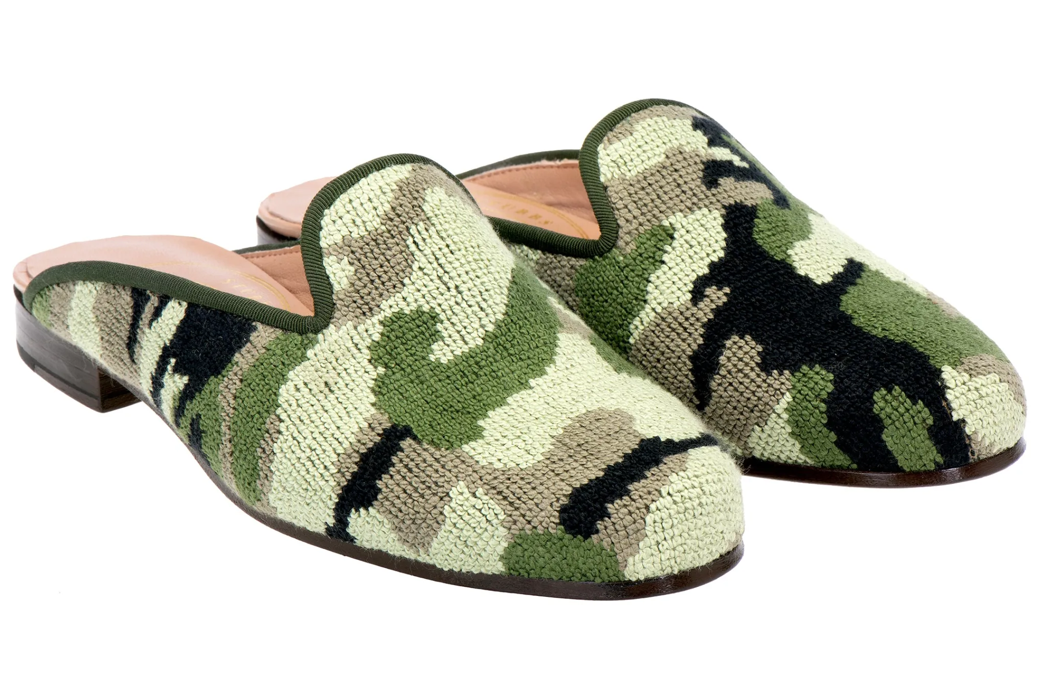 Camo Green Needlepoint Mule (Women)