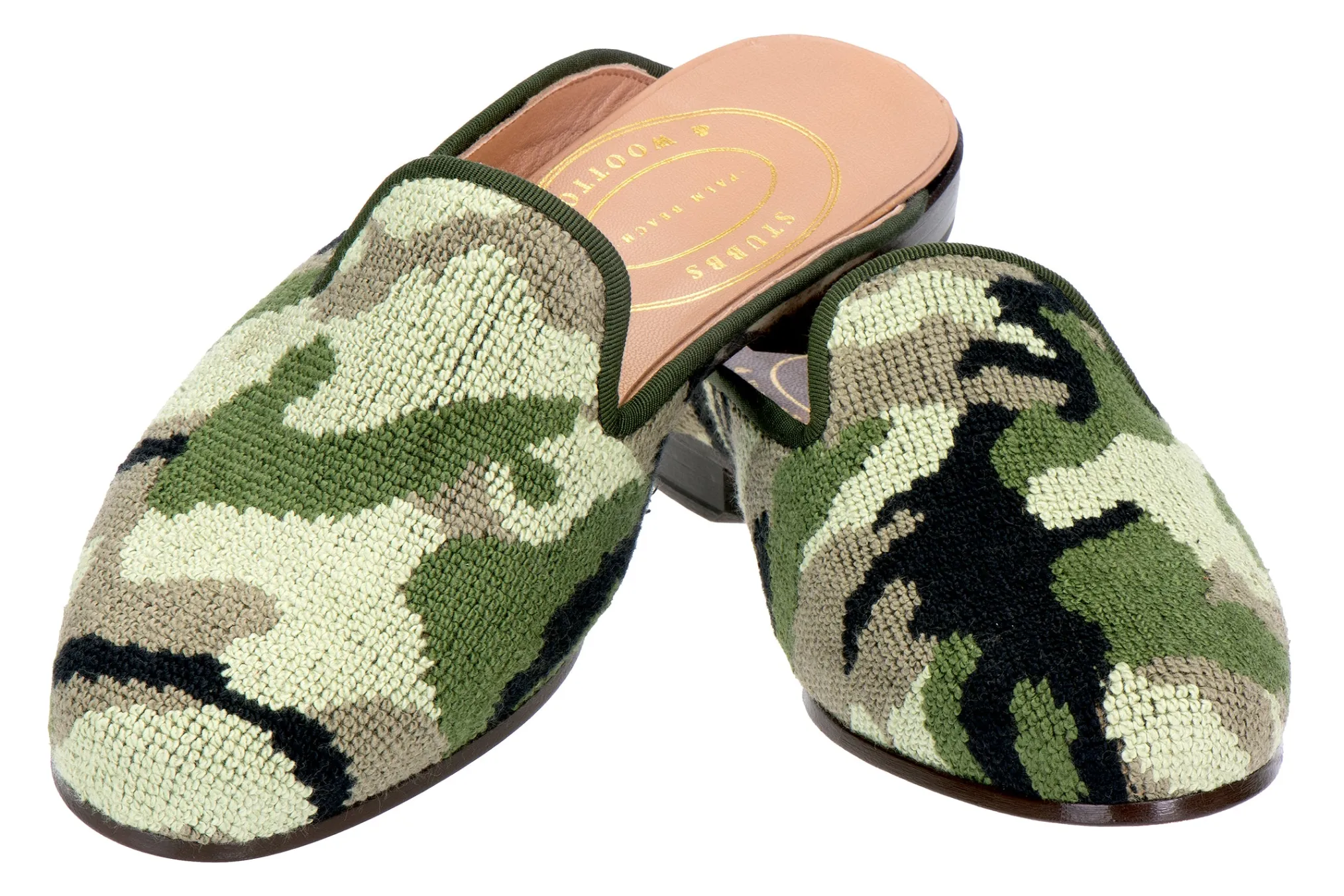 Camo Green Needlepoint Mule (Women)