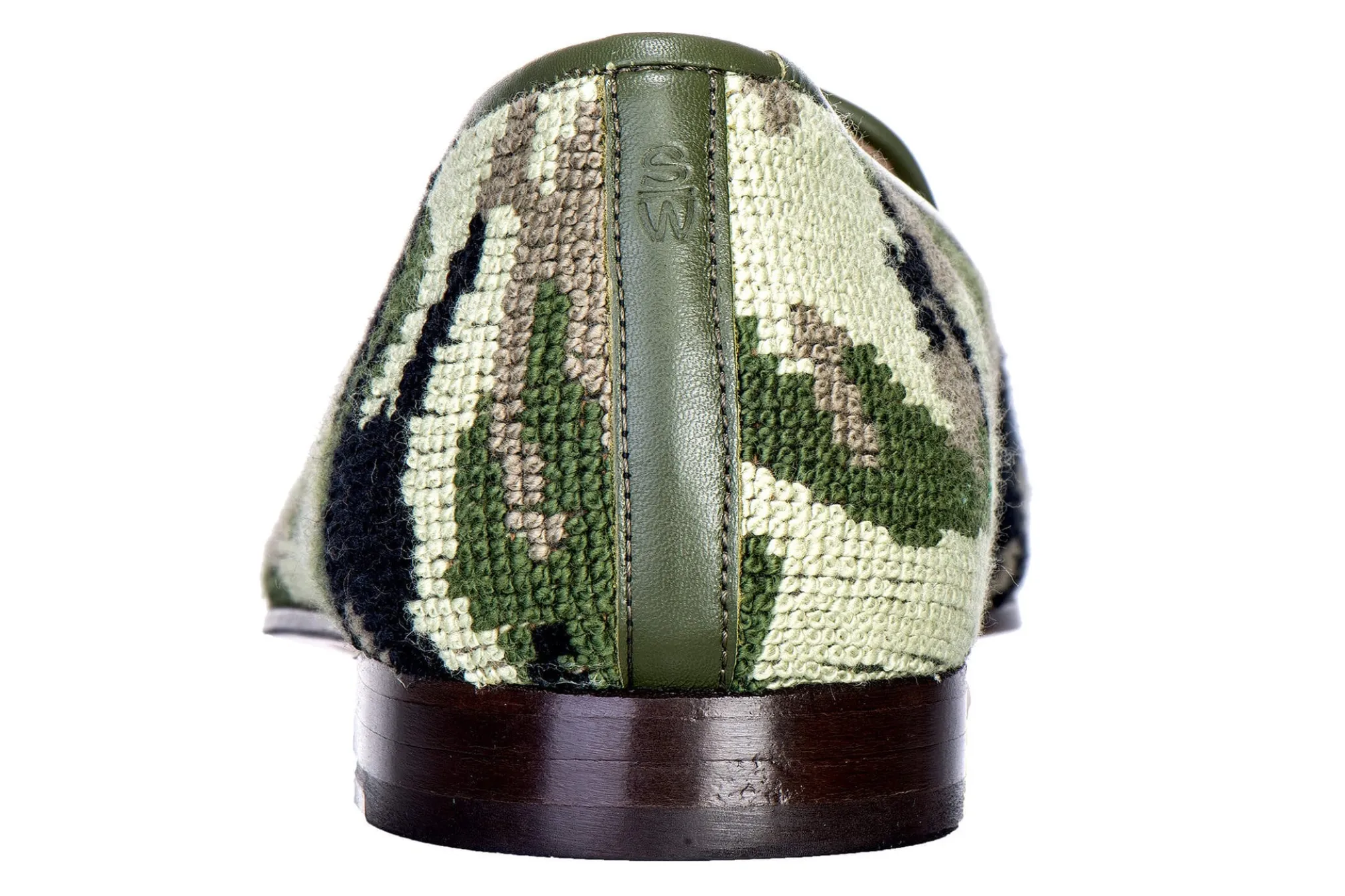 Camo Green Needlepoint Slipper (Men)