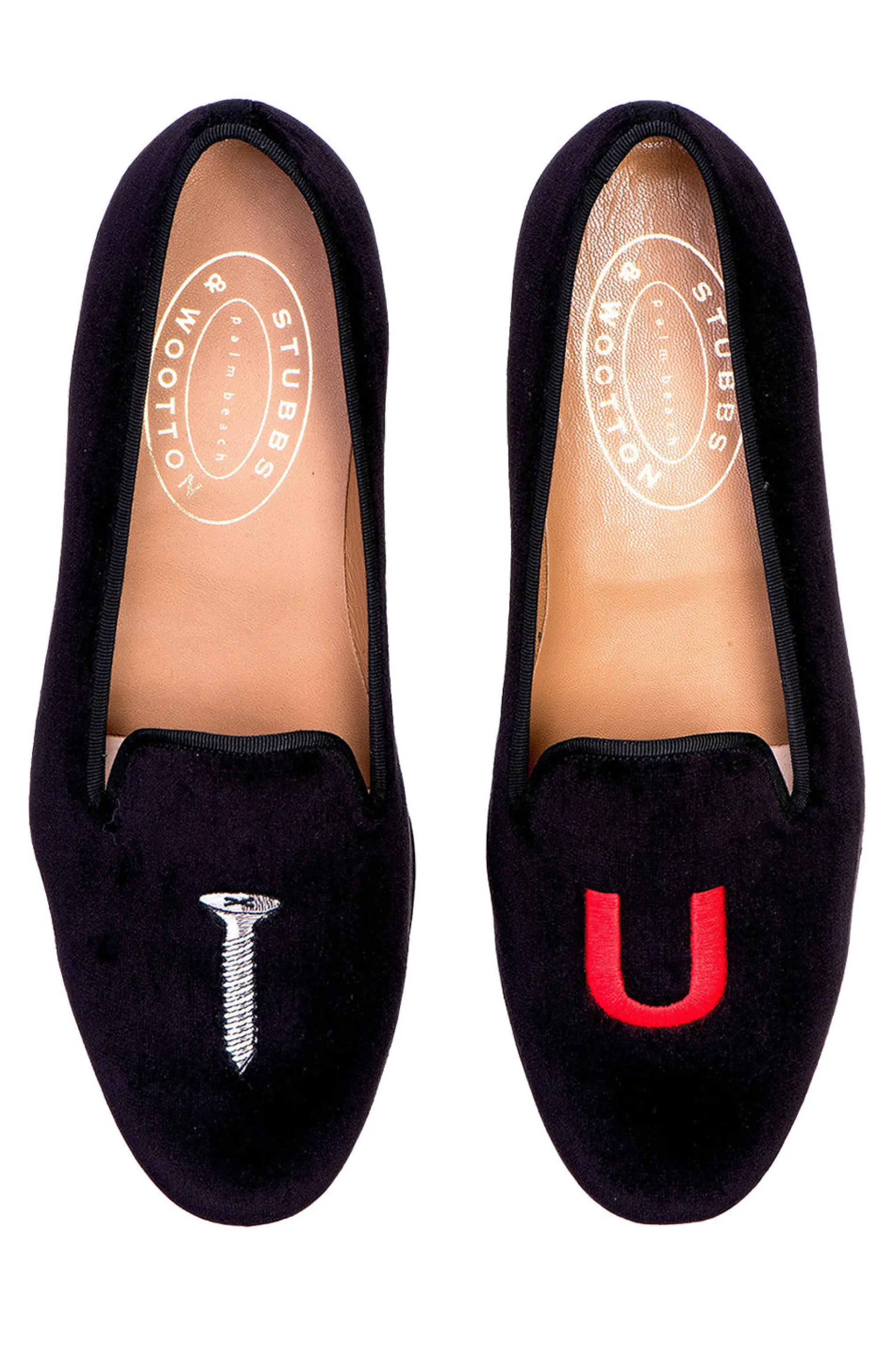 College Black Velvet Slipper (Men)