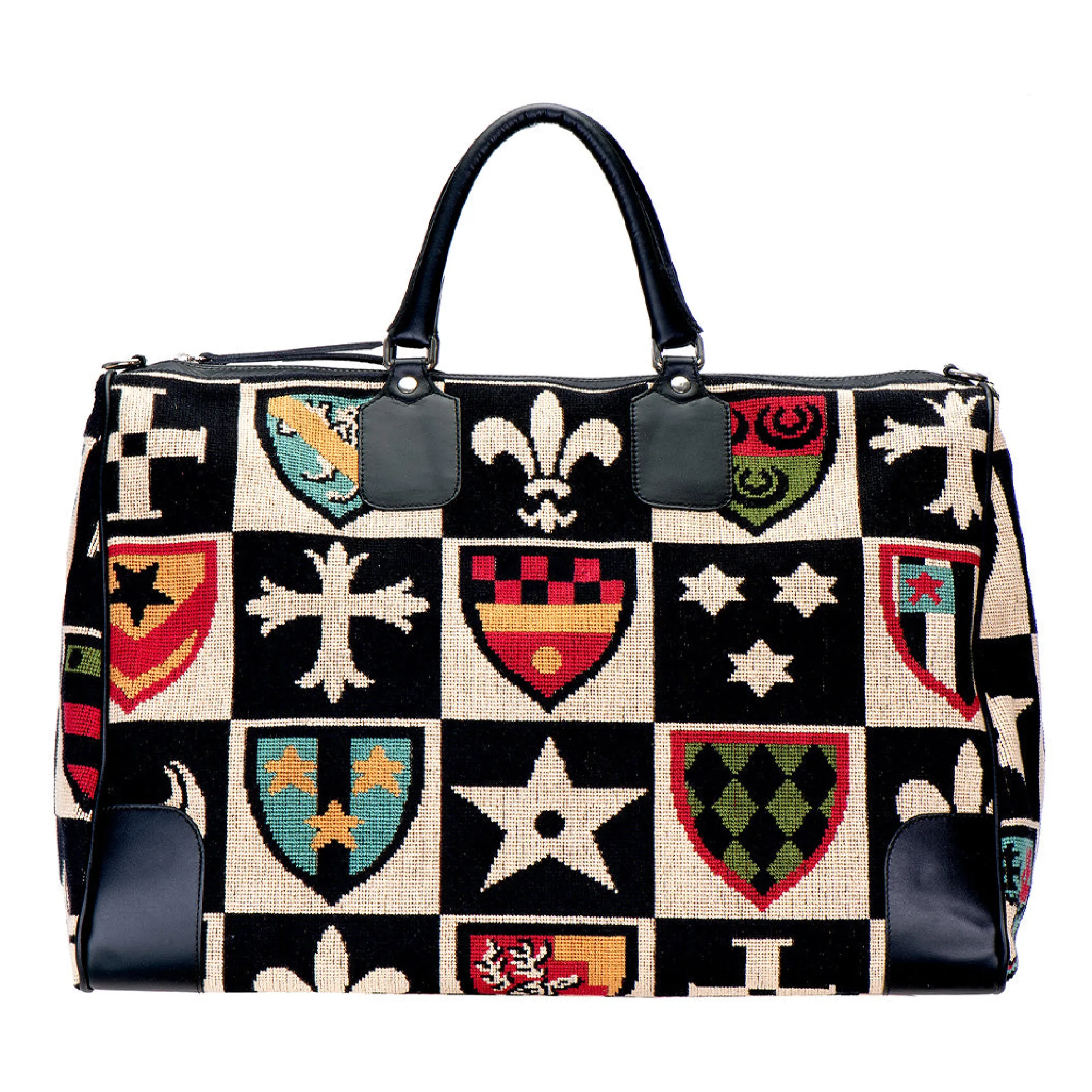 Crest Black Needlepoint Weekender