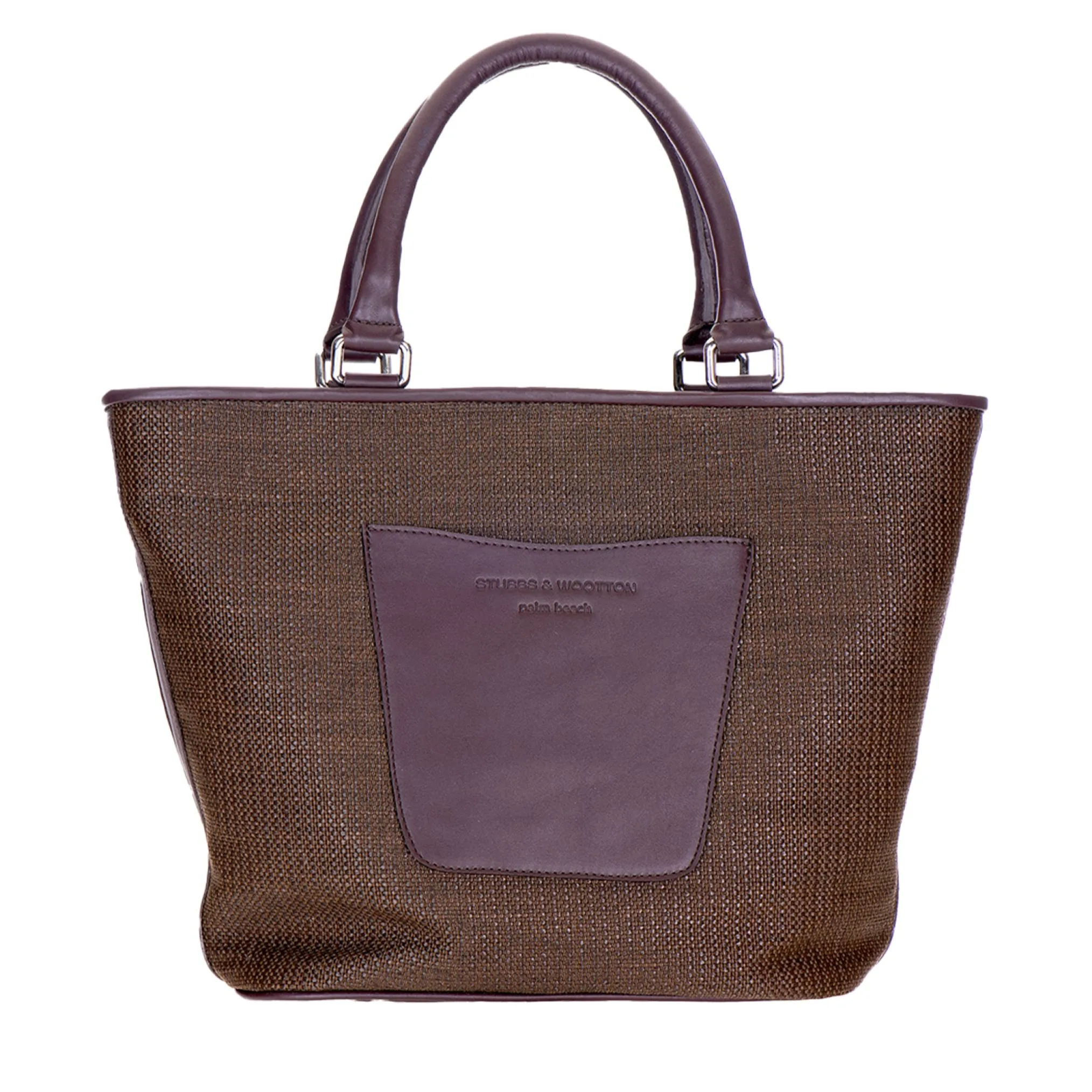 Espresso Raffia Midi Tote
