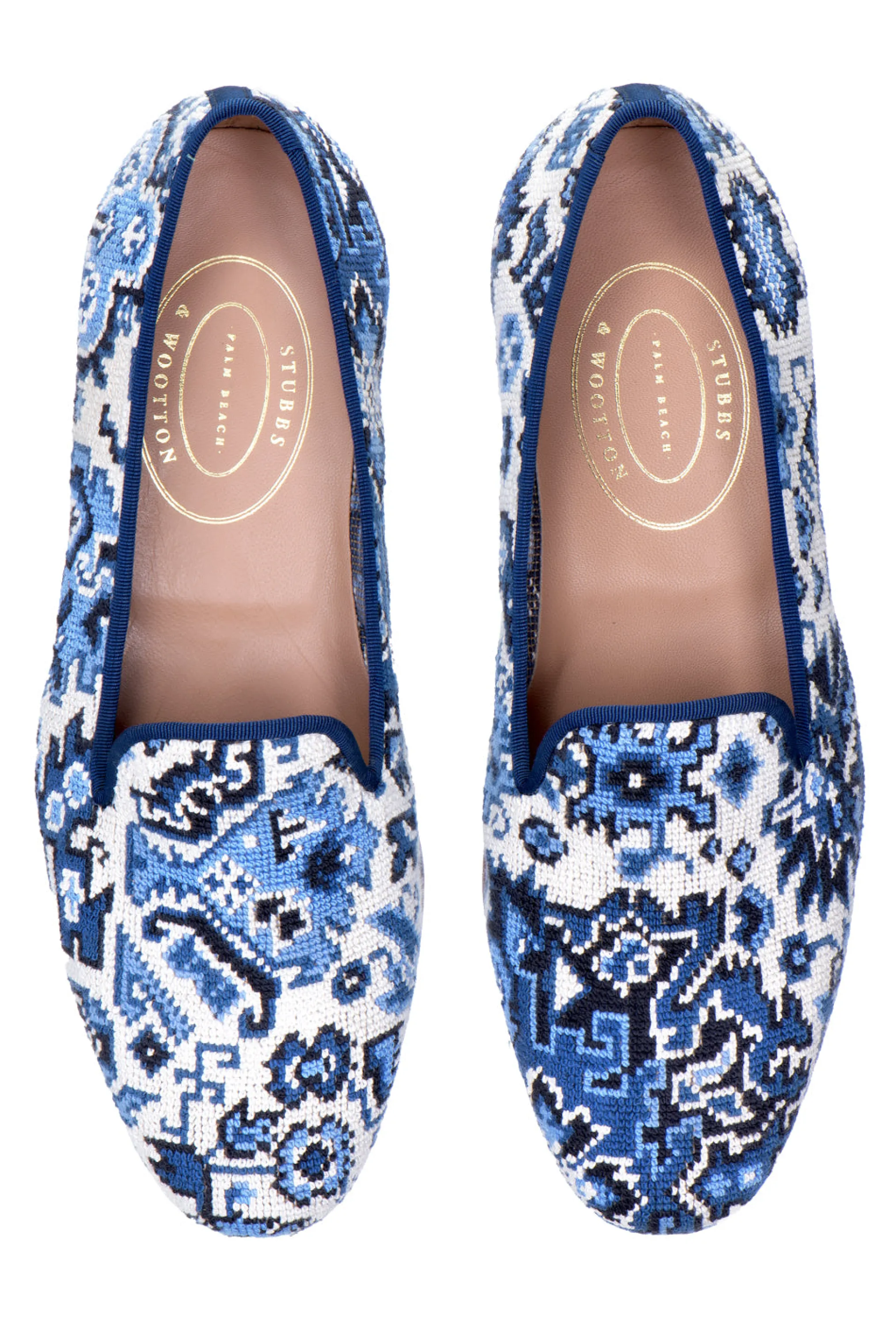 Heriz Lapis Needlepoint Slipper (Women)