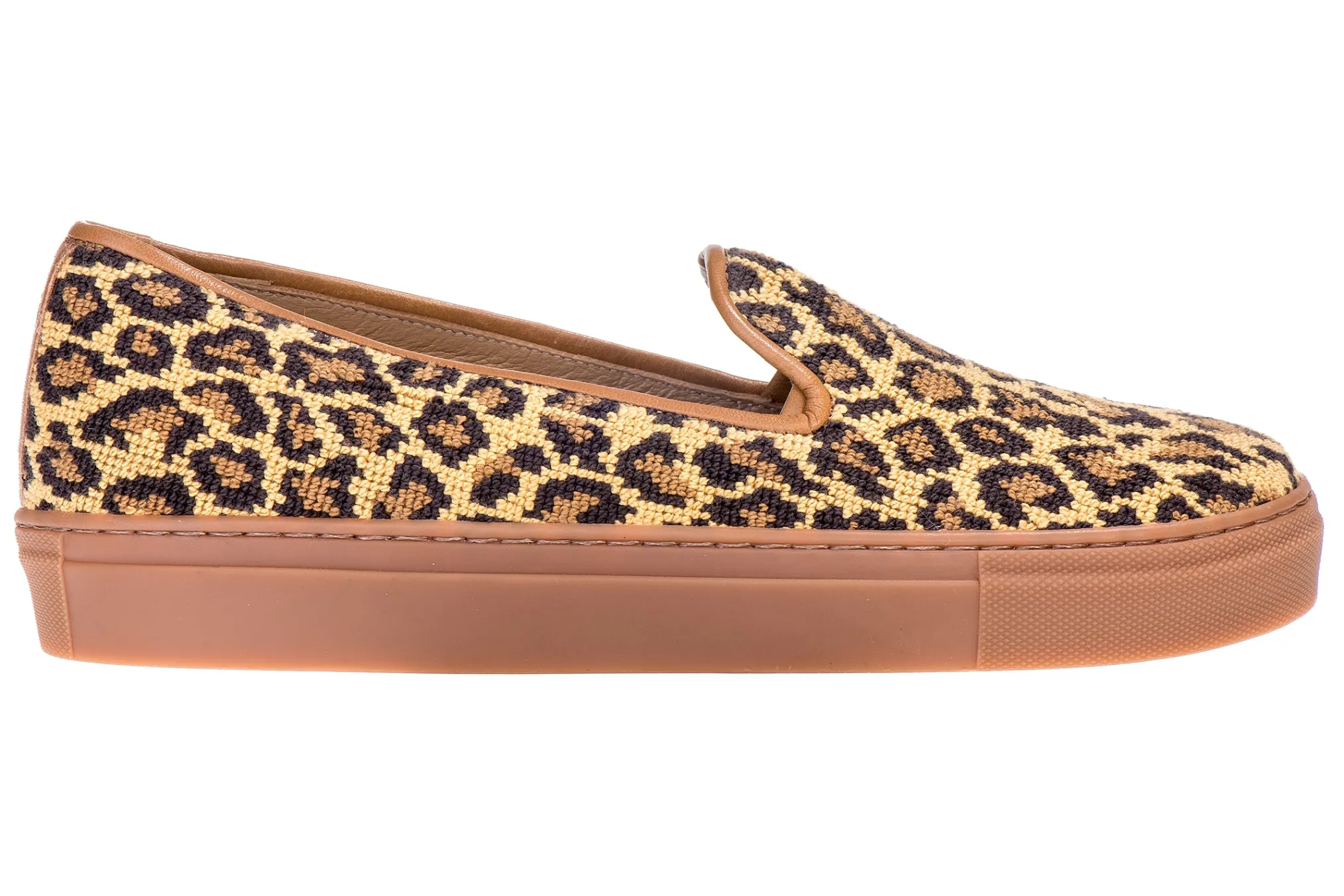 Jane Leopard Needlepoint Sneaker (Men)