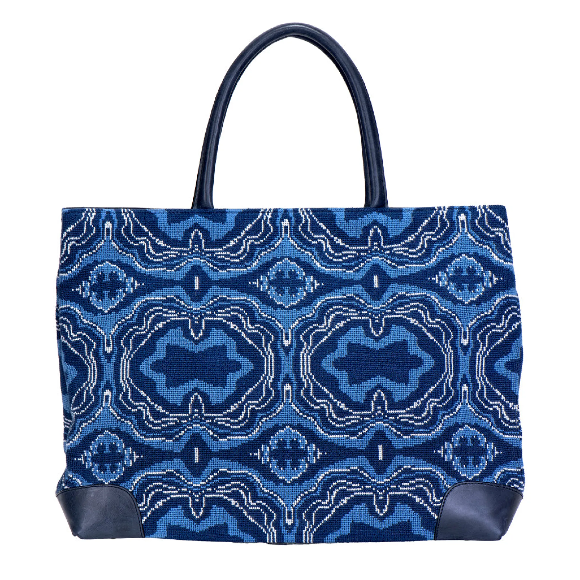 Lazurite Needlepoint Tote