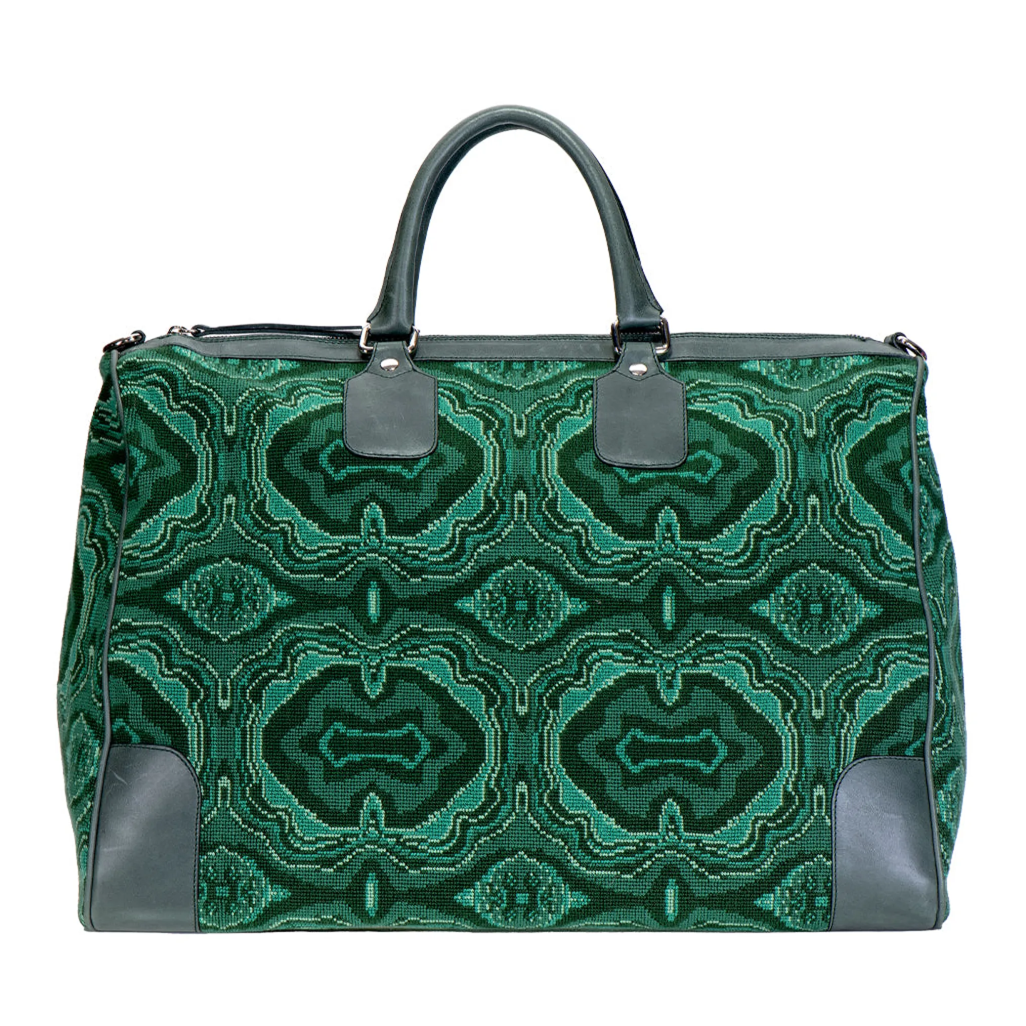 Malachite Needlepoint Weekender