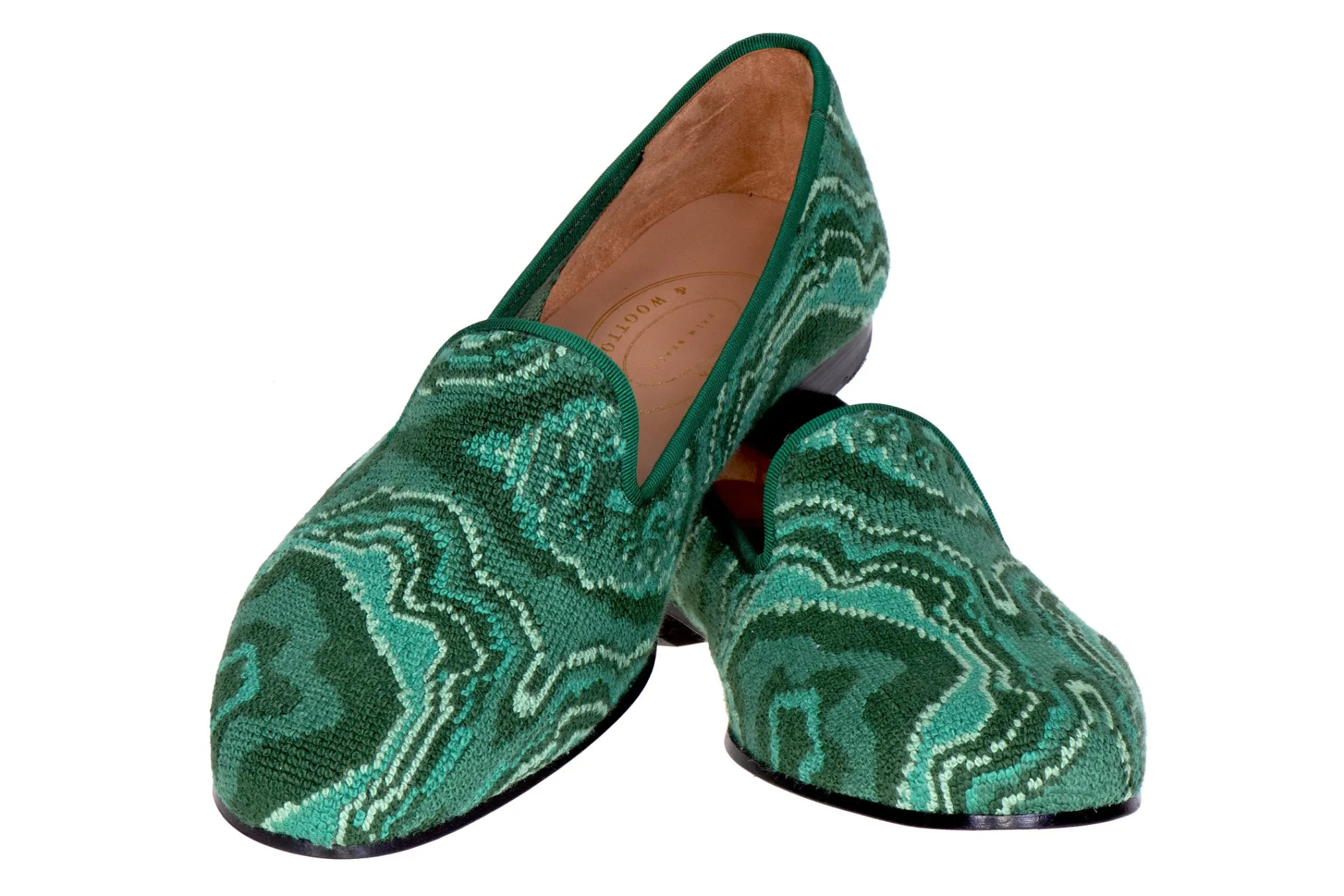 Malachite Needlepoint Slipper (Men)