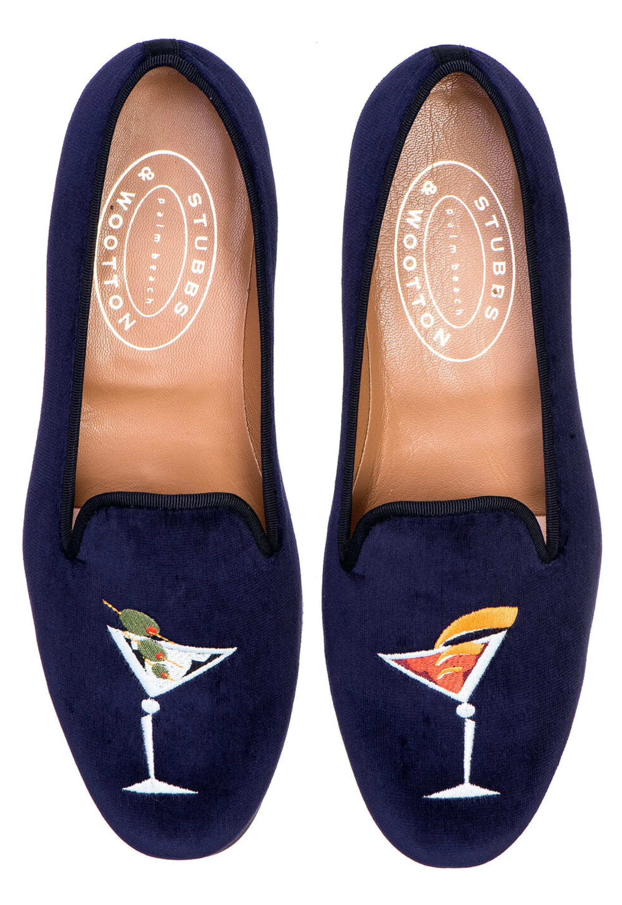 Martini Navy Velvet Slipper (Women)