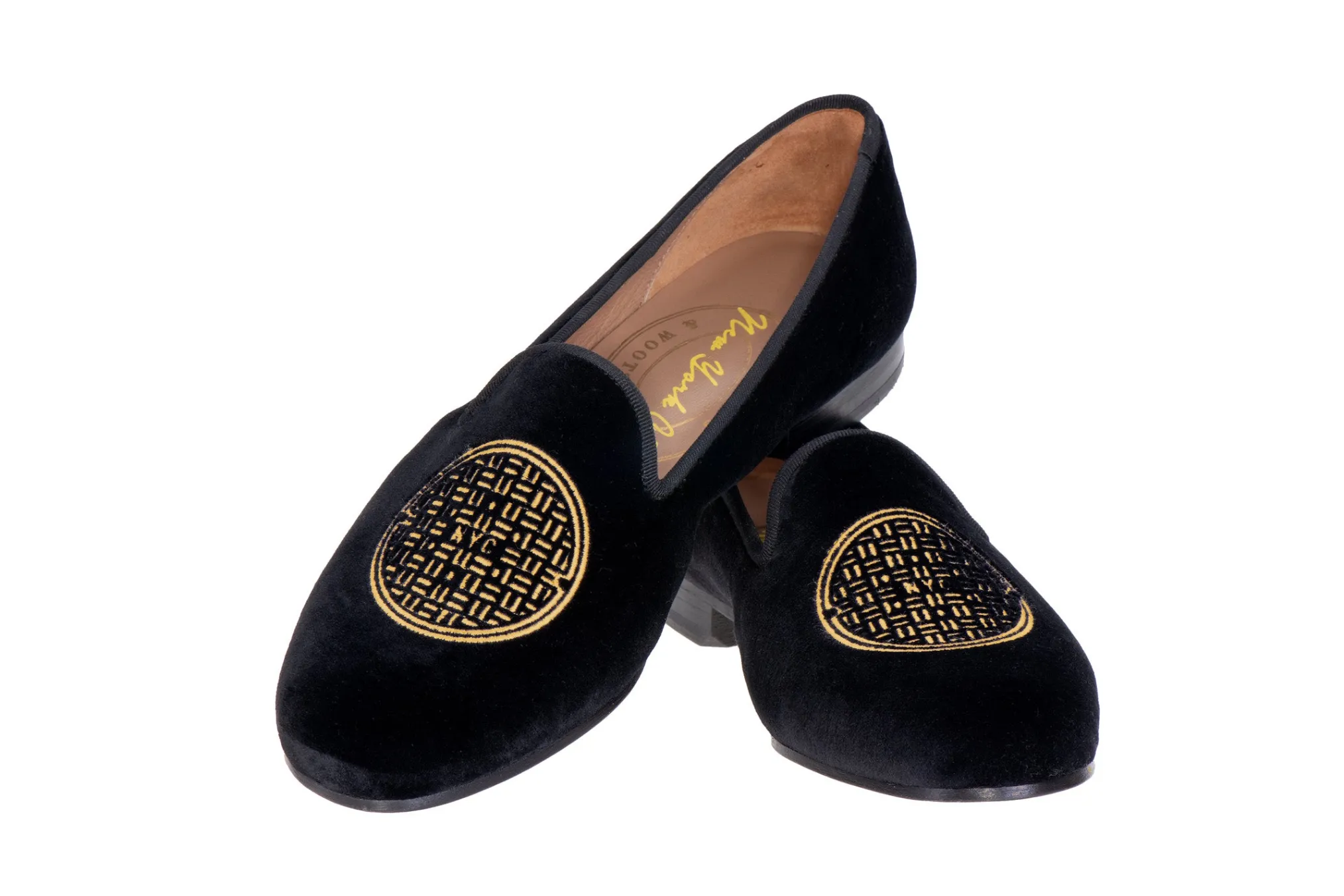 Metropolis Gold Velvet Slipper (Men)