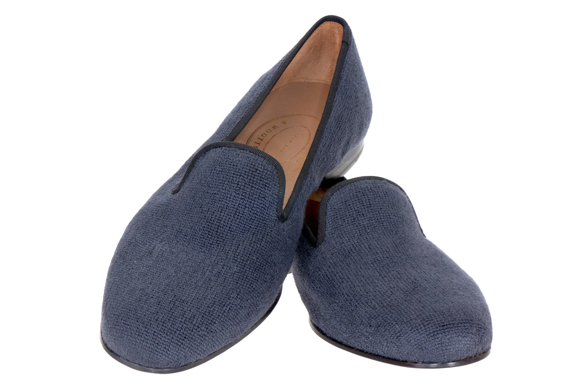 Navy Needlepoint Slipper (Men)
