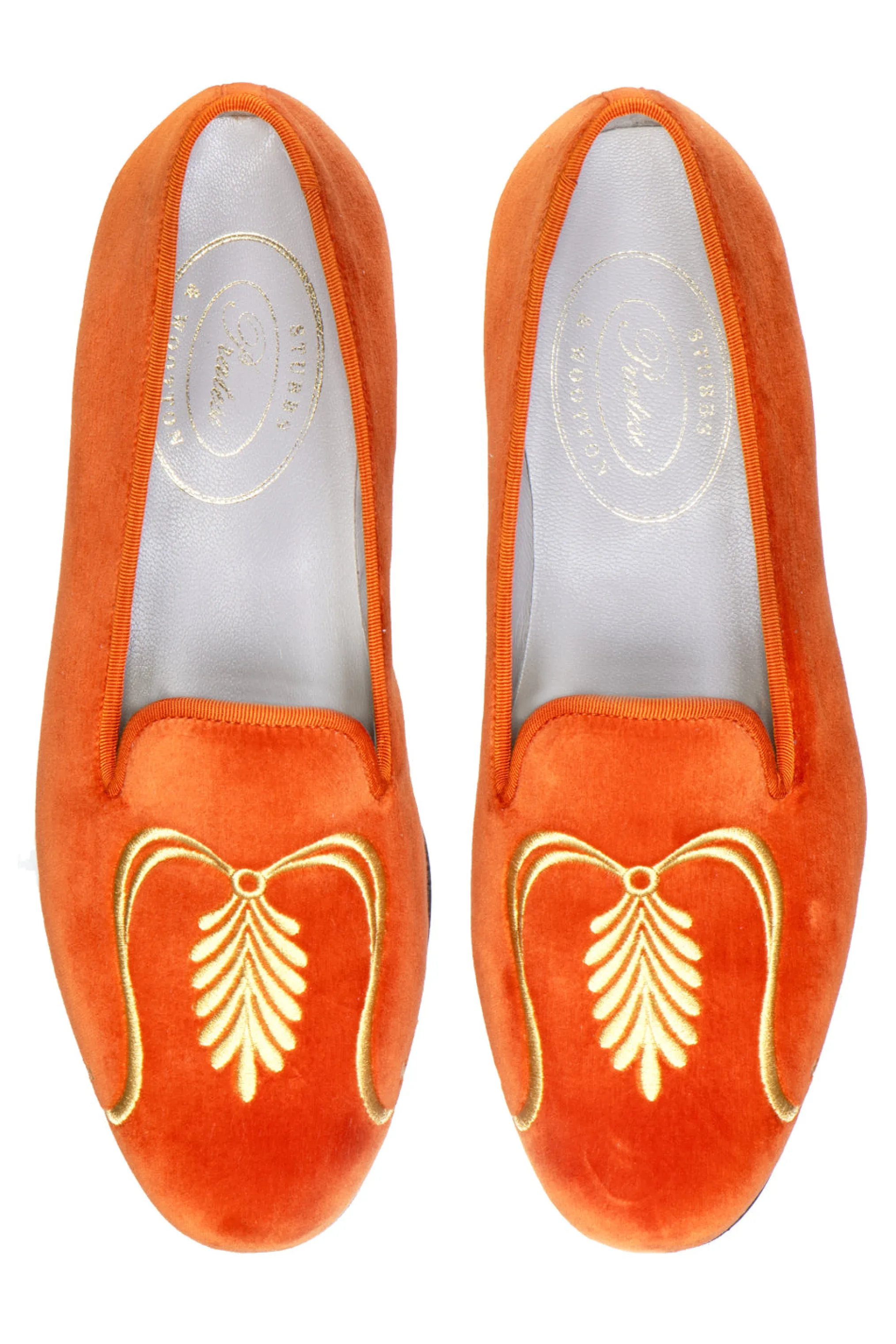 Paolina Orange Velvet Slipper (Women)