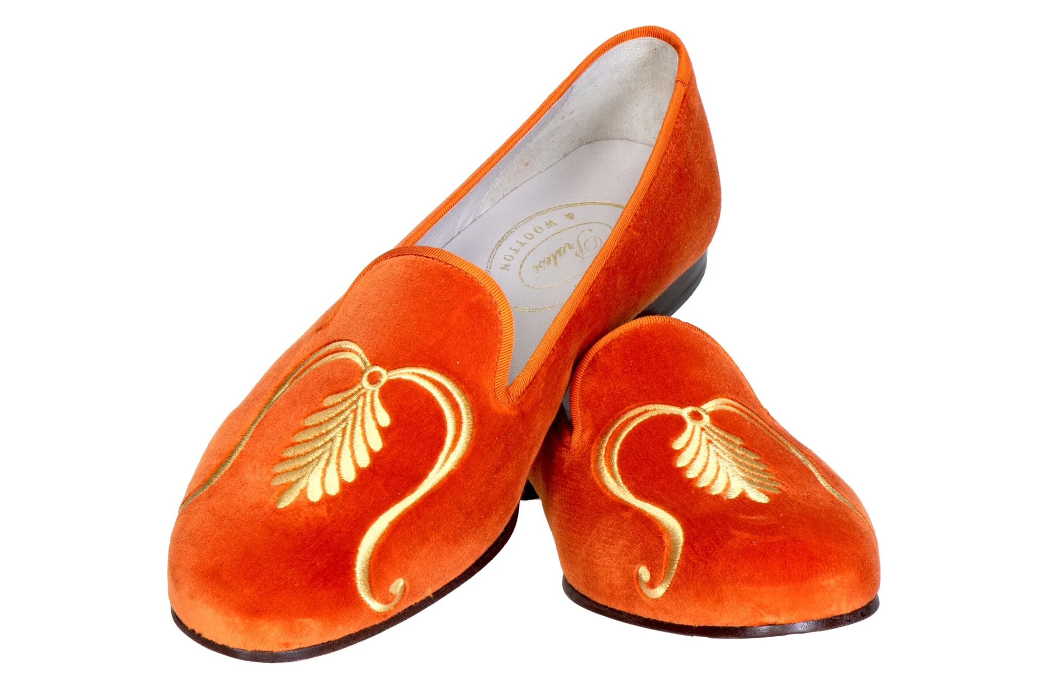 Paolina Orange Velvet Slipper (Women)