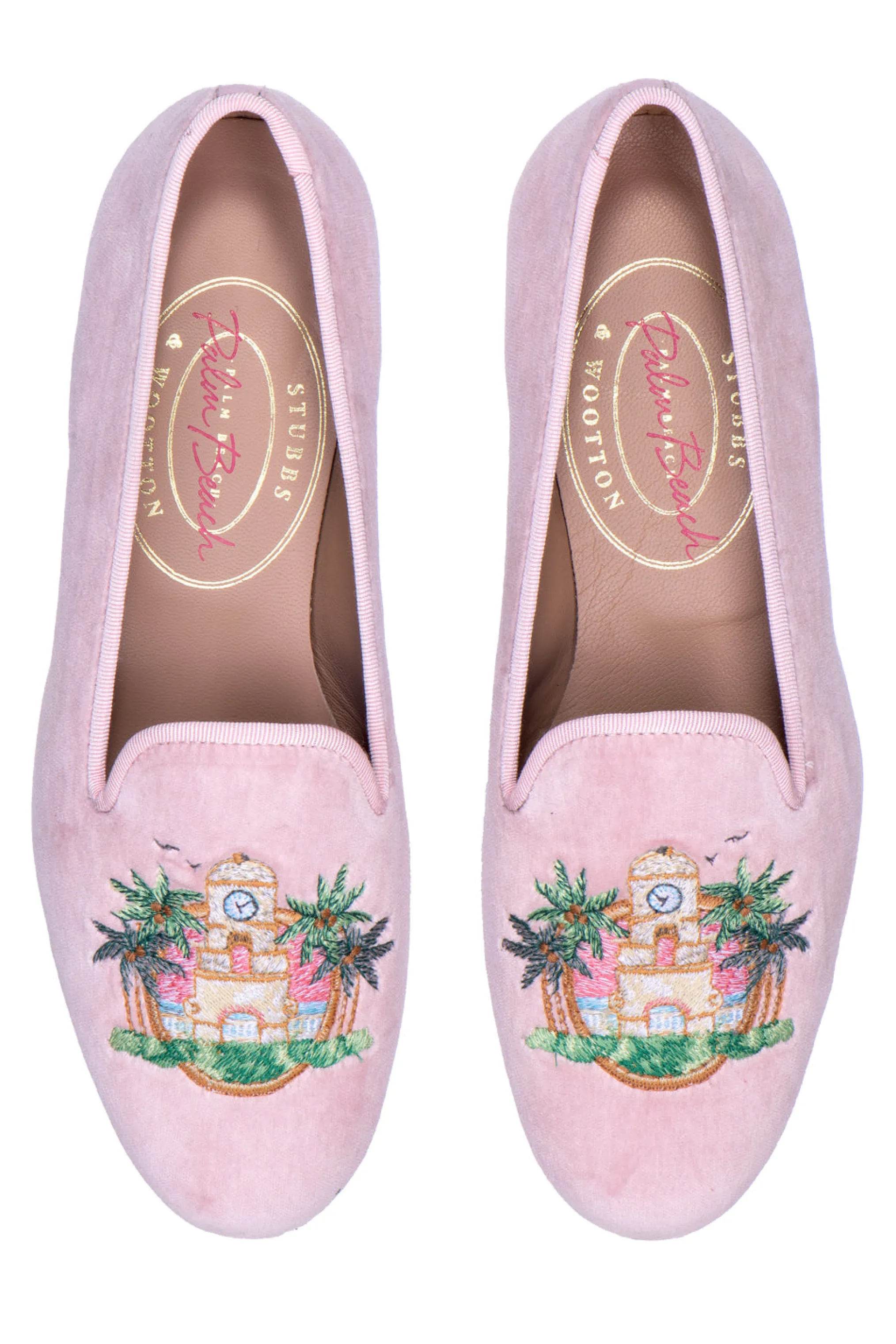 PB Clocktower Champagne Velvet Slipper (Women)