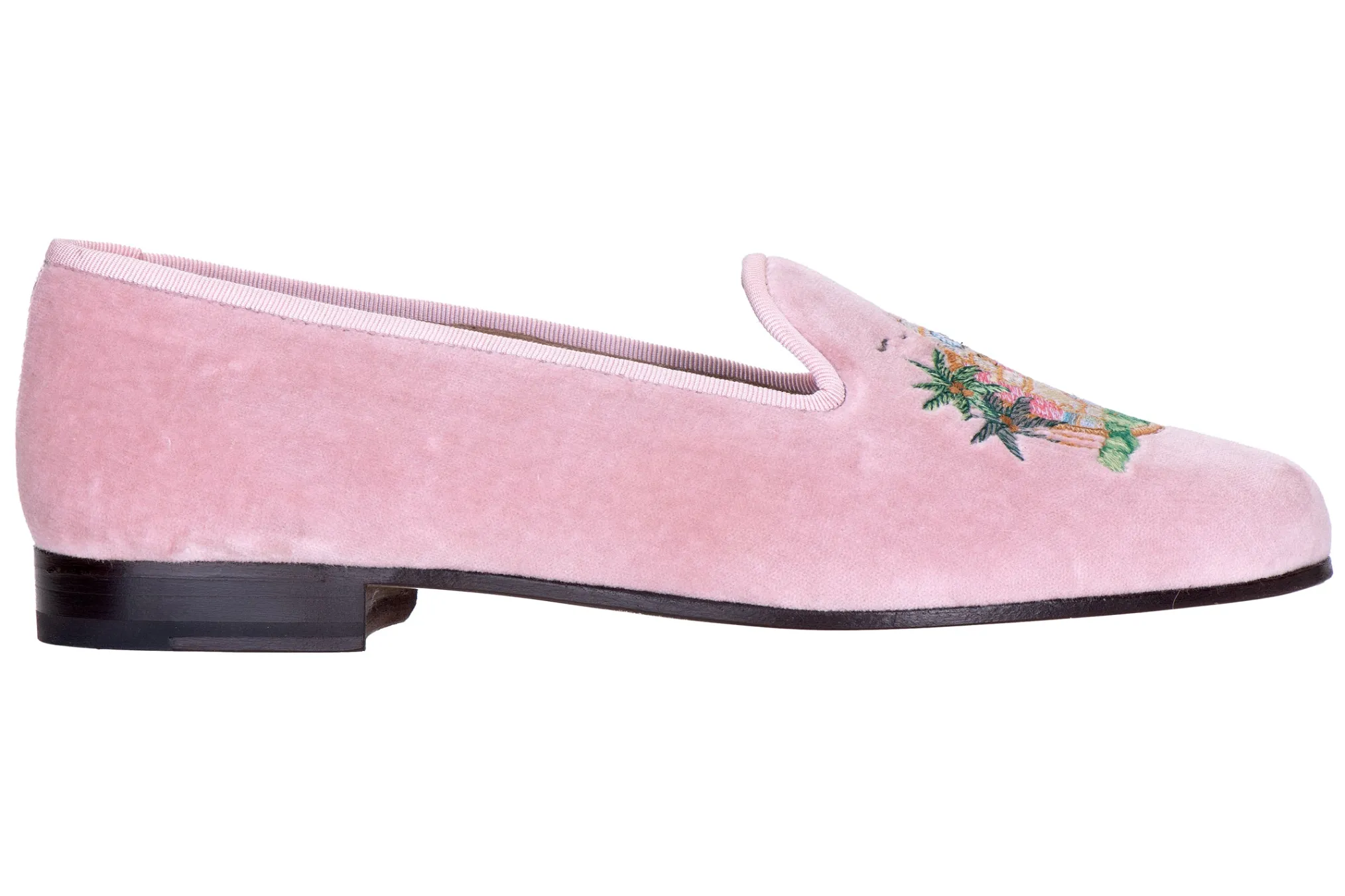 PB Clocktower Champagne Velvet Slipper (Women)