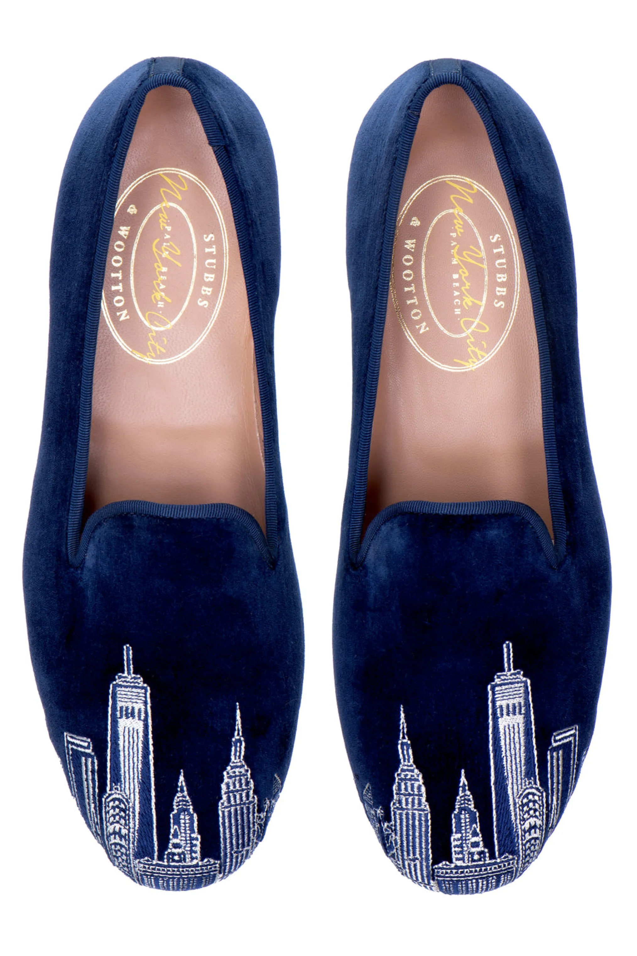 Skyline Navy Velvet Slipper (Women)