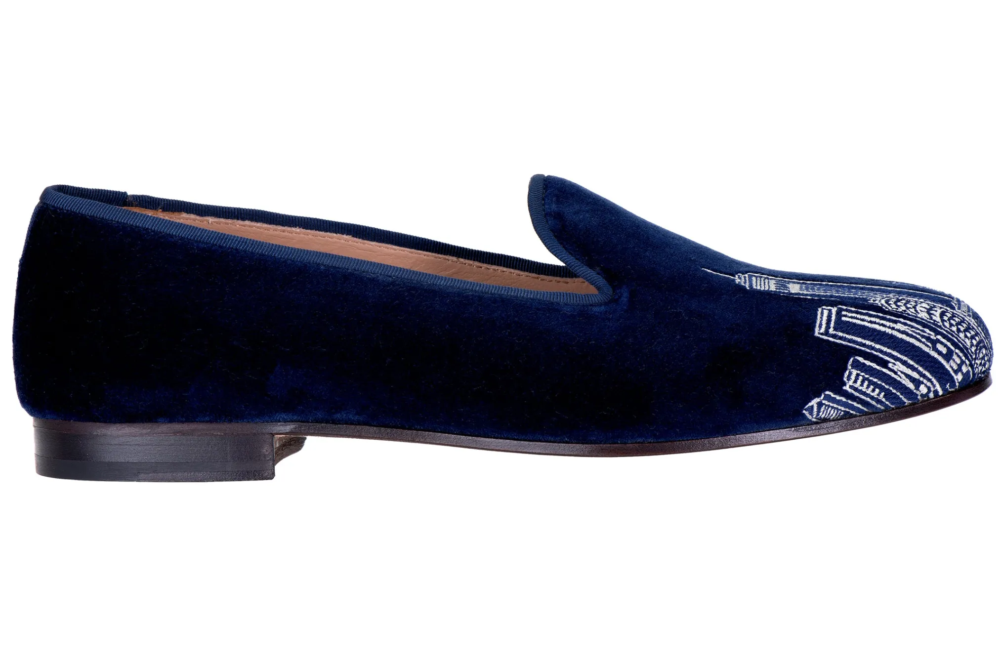Skyline Navy Velvet Slipper (Women)