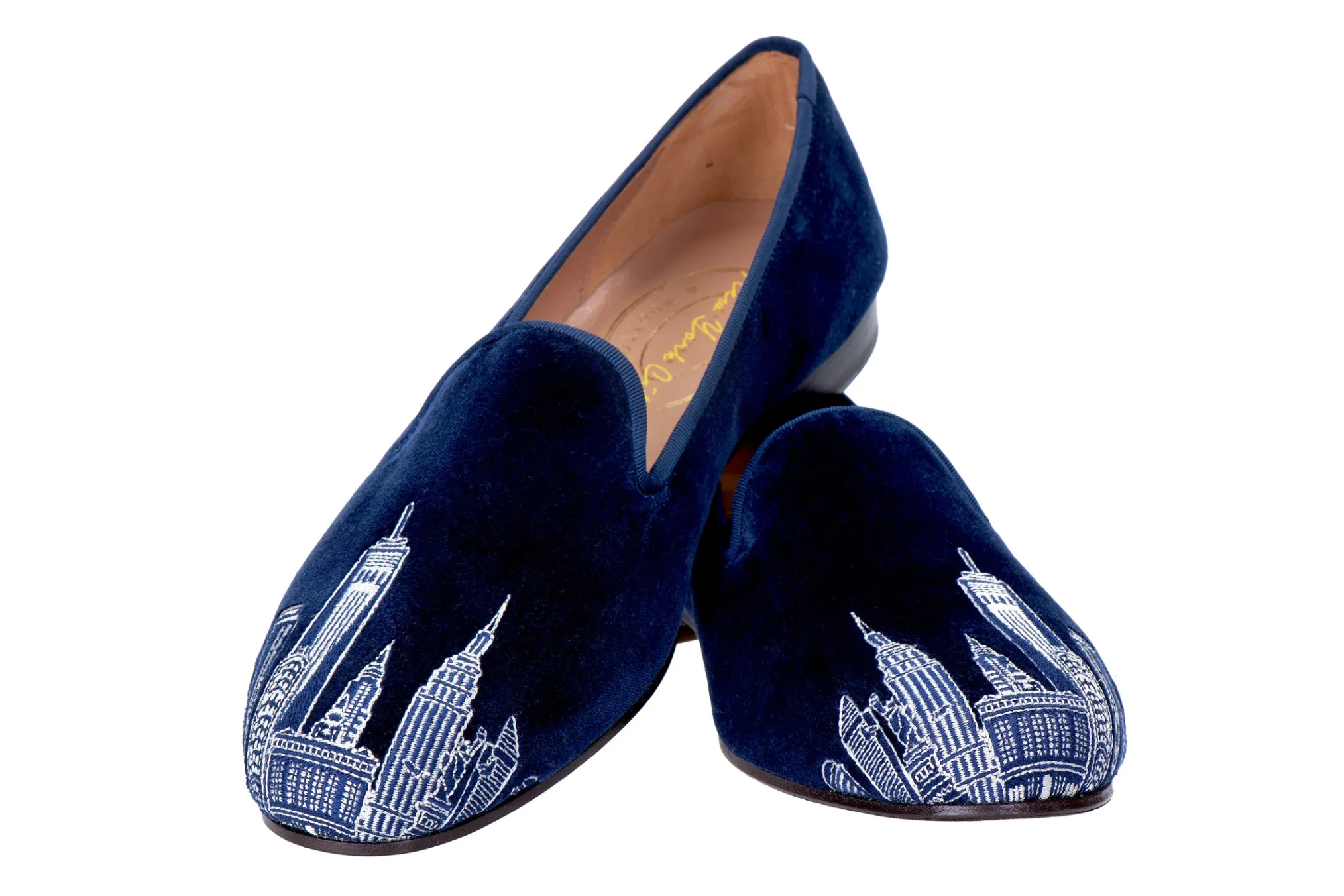 Skyline Navy Velvet Slipper (Women)