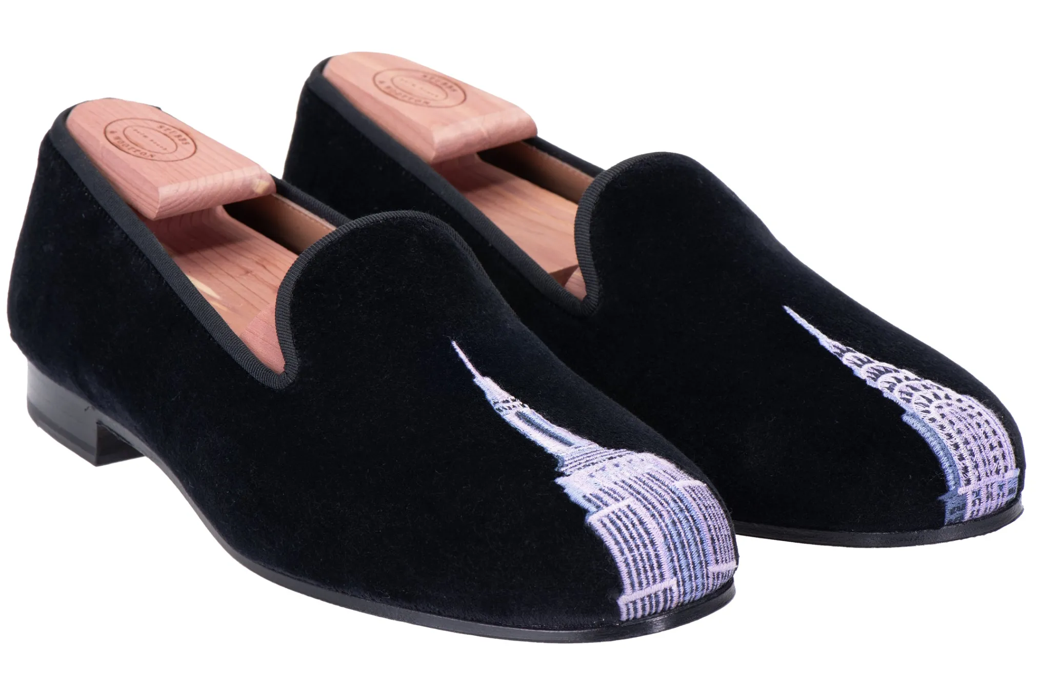 Skyscraper Black Velvet Slipper (Men)