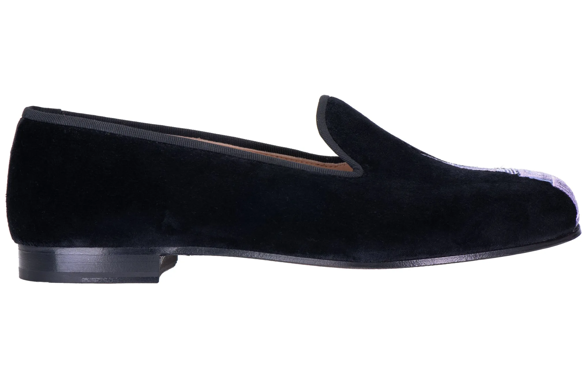 Skyscraper Black Velvet Slipper (Men)