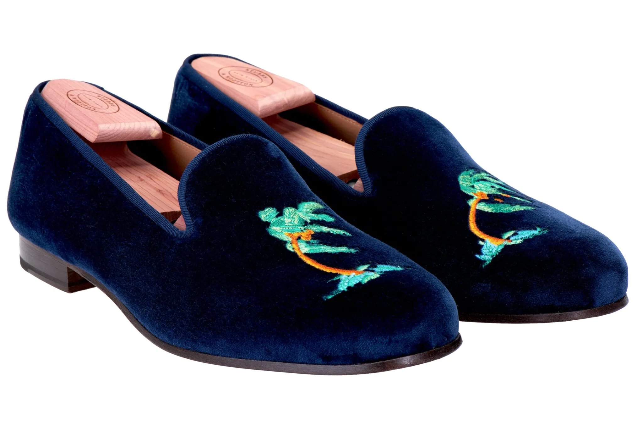Storm Navy Velvet Slipper (Men)