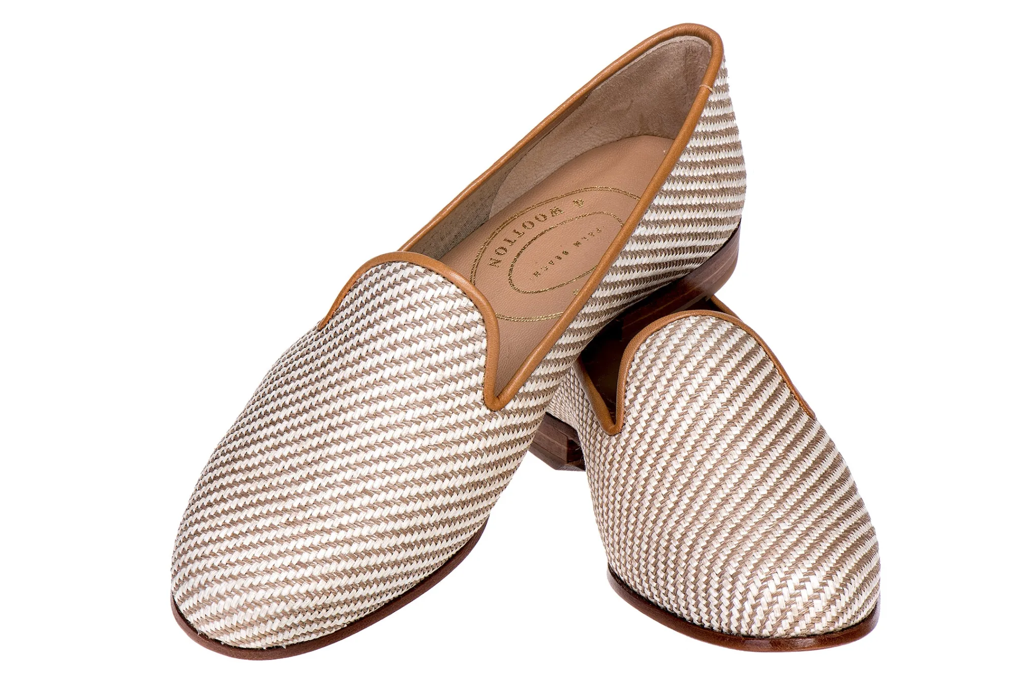 Straw Cream Raffia Slipper (Men)