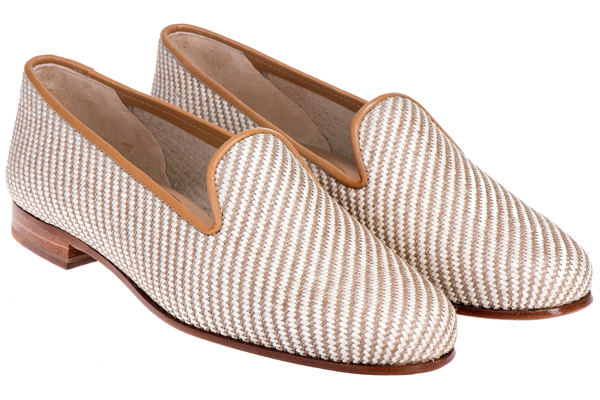 Straw Cream Raffia Slipper (Women)
