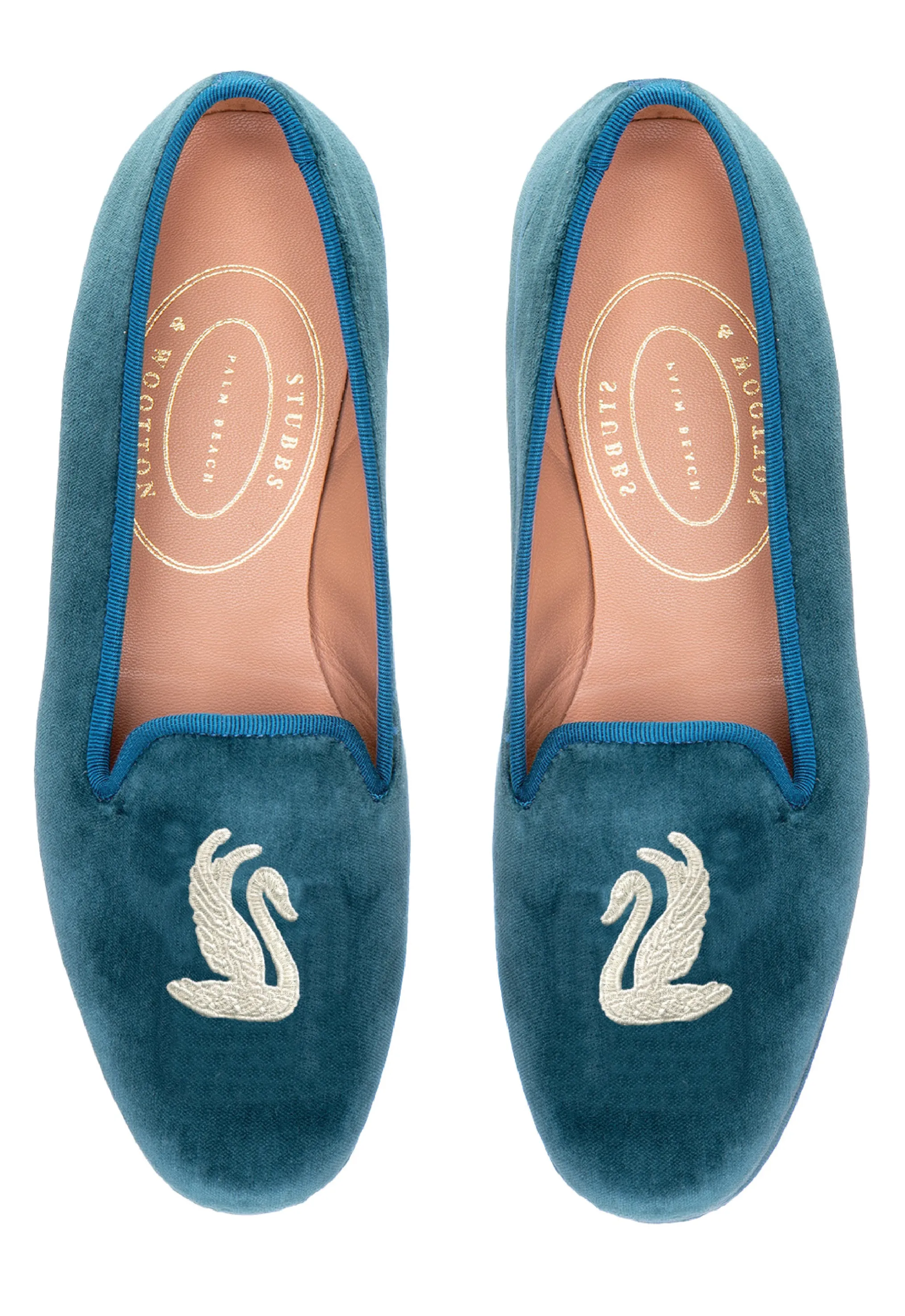 Swans Teal Velvet Slipper (Men)