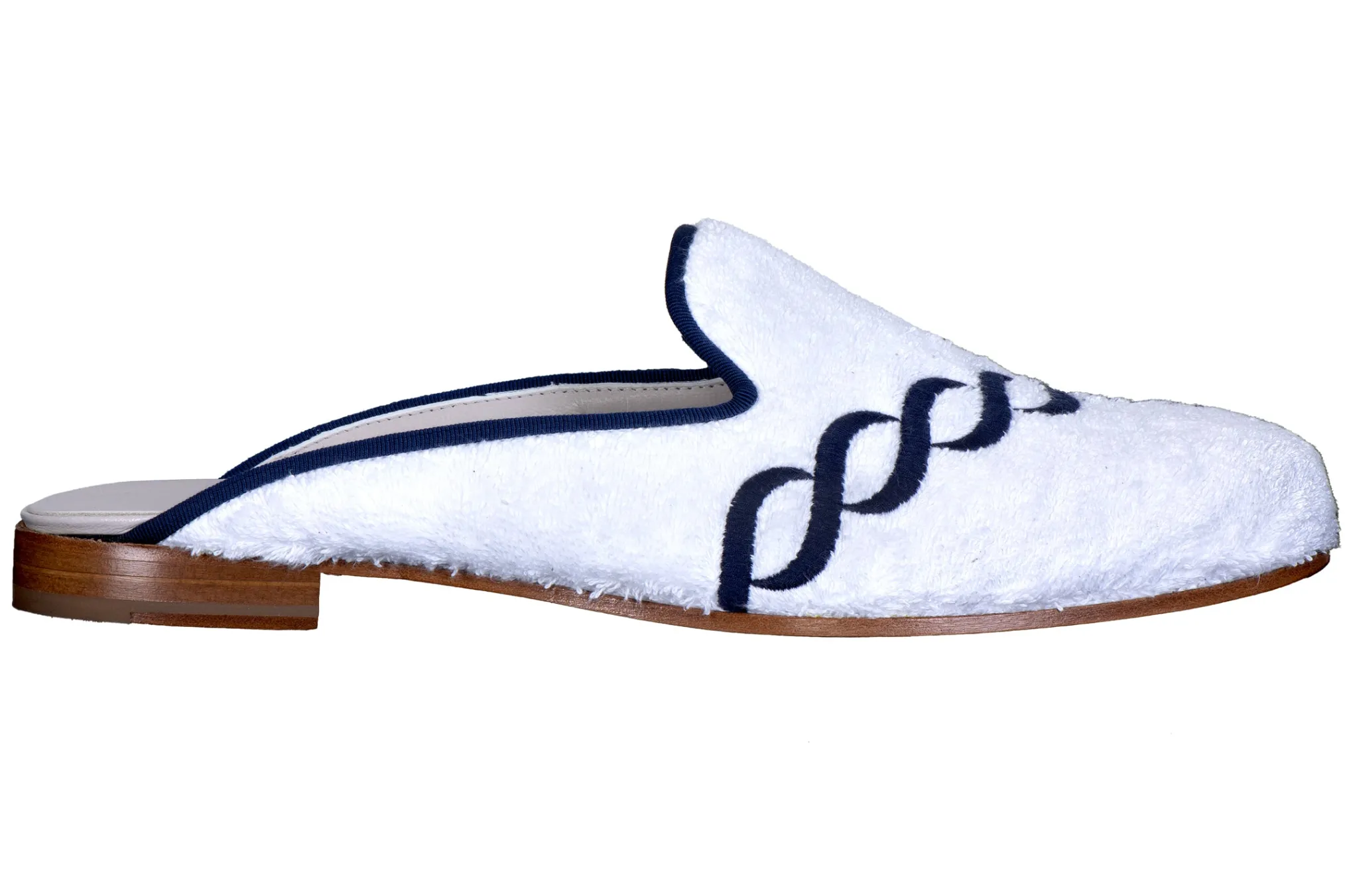 Treccia Navy Cloth Mule (Men)