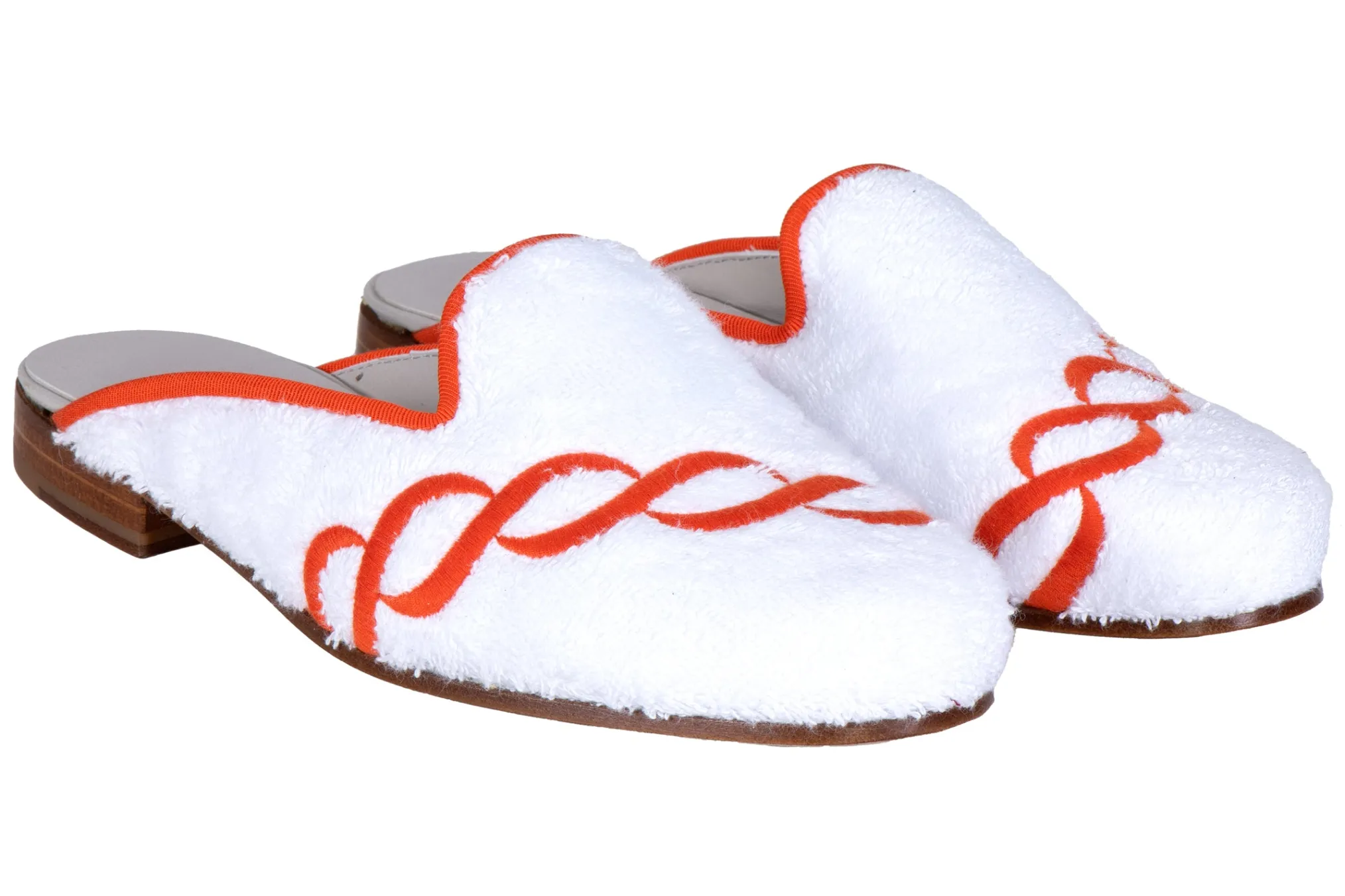 Treccia Orange Cloth Mule (Men)