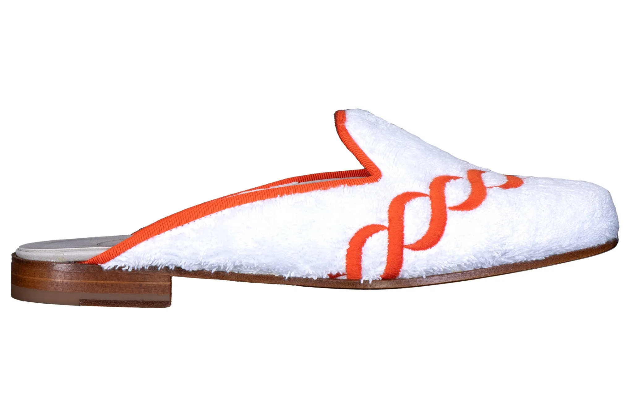 Treccia Orange Cloth Mule (Men)