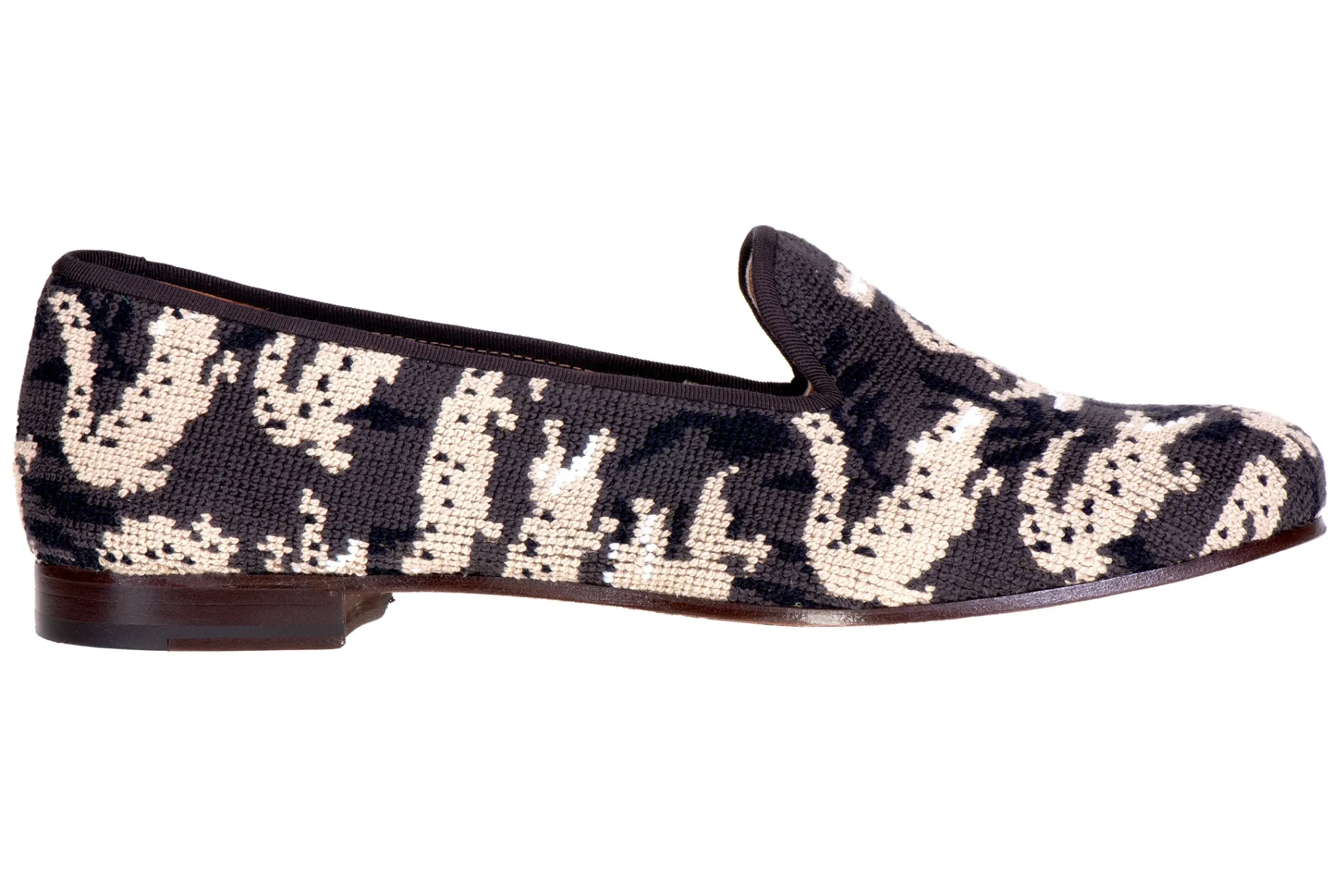 Wetlands Noir Needlepoint Slipper (Men)